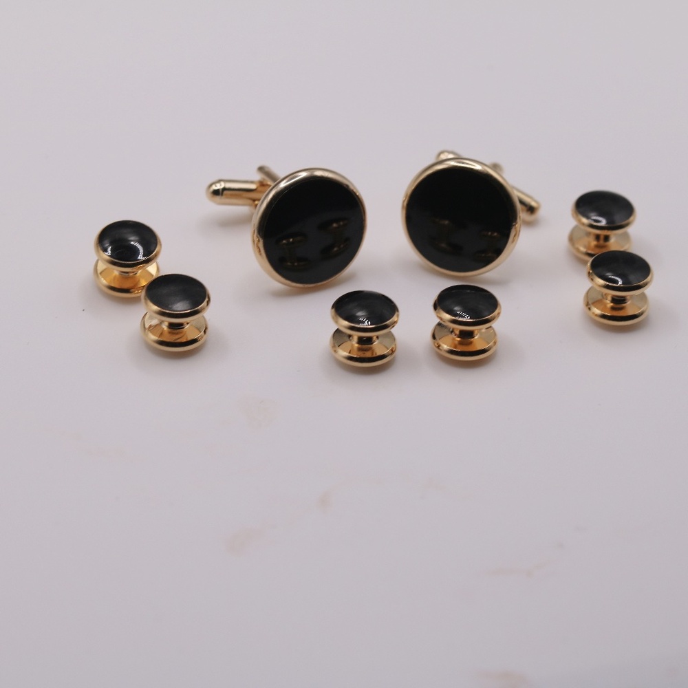 Onyx Cufflinks and 6  Studs NEW